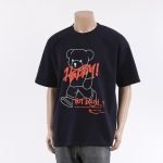 EK 오버핏 쿨슛 해피곰돌이 라운드 반팔티5305 - 다크네이비