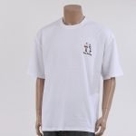 BI 오버핏 커플자수 라운드 반팔티5509 - 화이트