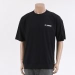 EK 오버핏 기능성 로그먼트 라운드 반팔티5523 - 블랙