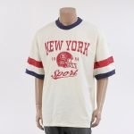 AP 오버핏 뉴욕 71배색 라운드 반팔티5411 - 크림