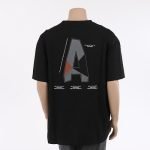 GIC 오버핏 CP A나염 라운드 반팔티5421 - 블랙1057