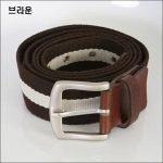심플 라인 면벨트8104 - 브라운