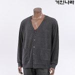 EK Y단추 니트 가디건1a01 - 다크그레이