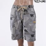 TB F-S 카모 지퍼달이 스판 밴드 반바지1410 - 그레이719