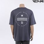 KMK 기능성 별 나염 라운드 반팔티2441 - 다크그레이