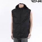 KMK 립 바람막이 후드 조끼(여름)2501 - 블랙