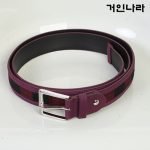 LGS 세로배색 캐주얼 가죽 벨트3308 - 바이올렛