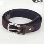 LGS 스판 캐주얼 벨트7a01 - 네이비브라운