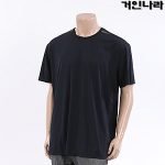 WHO? 기능성 숄더포인트 라운드 반팔티2606 - 블랙