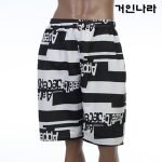 KMK 영문 비치 수영복 반바지3102 - 화이트