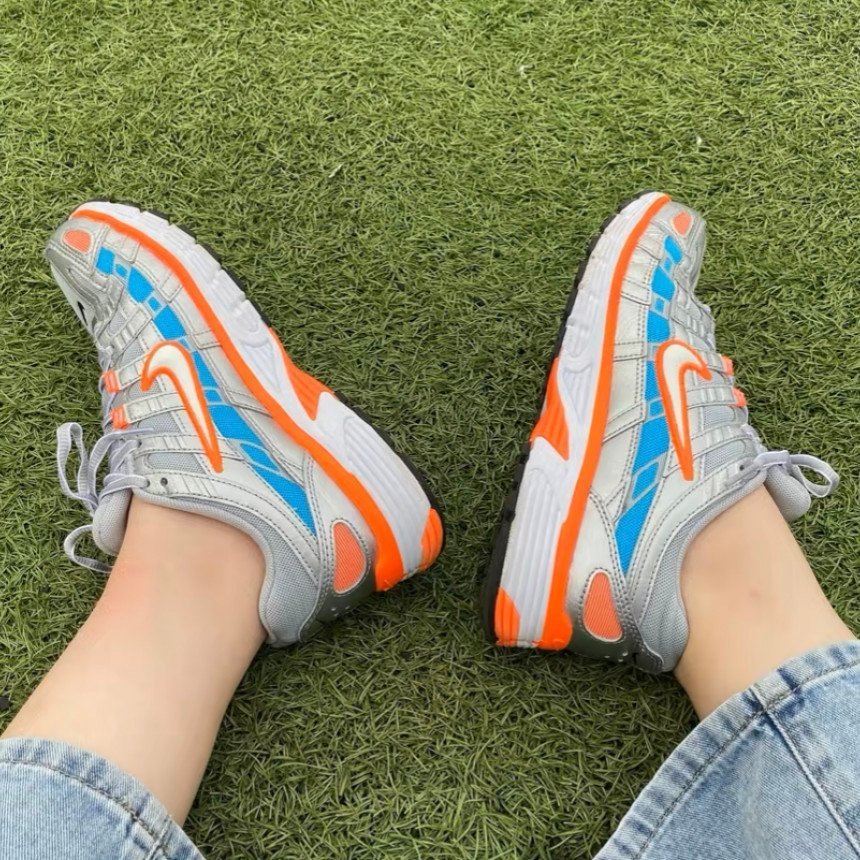 나이키 P6000 실버 오렌지 블루